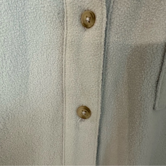 Madewell MWL Women’s Fleecelayer Shirt-Jacket in Dusty Pool Light Blue Sz L GUC - Picture 5 of 8